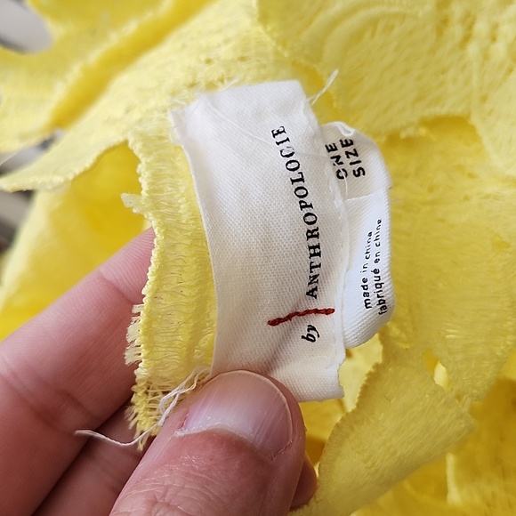 Anthropologie Dress Yellow One Size - Picture 4 of 4